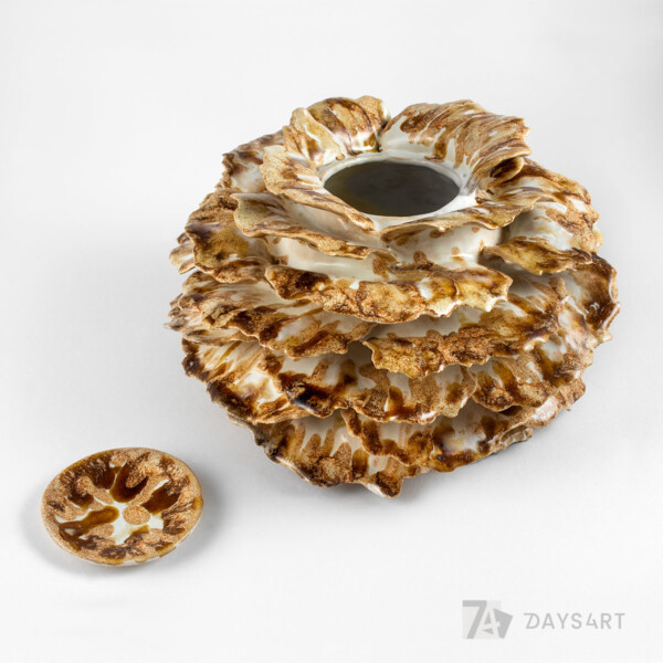 Wazon / świecznik z brązowymi cętkami | Galeria 7 DAYS 4 ART